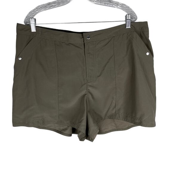 Cazimi Womens Board Shorts Swim 18W Ivy Pockets New - Picture 1 of 13